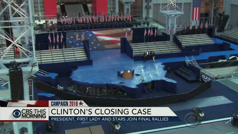 She is holding her election night watch party