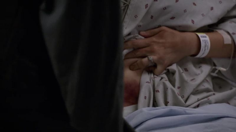 She kicked me in the stomach
