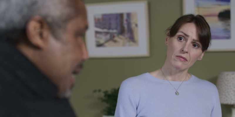 She... looks after people who are dying