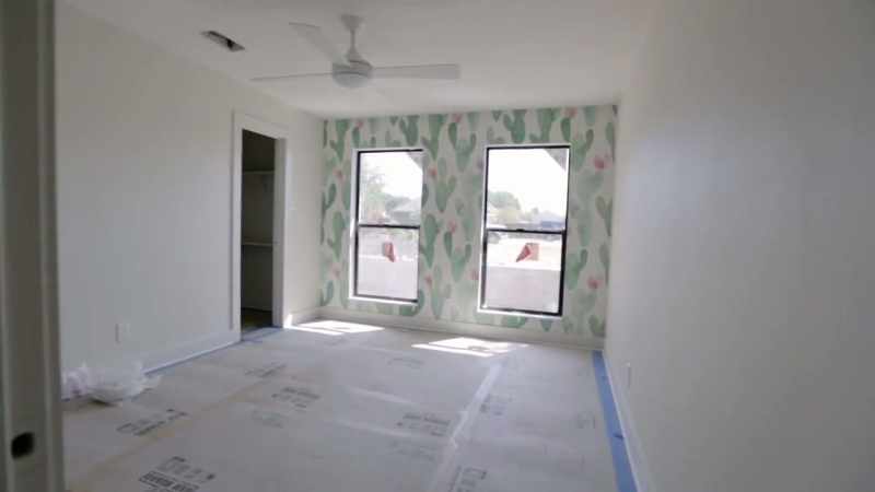 She loves wallpaper, so we have