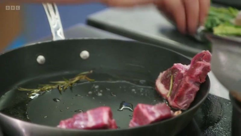 She needs to make sure that lamb is cooked perfectly - we want it pink