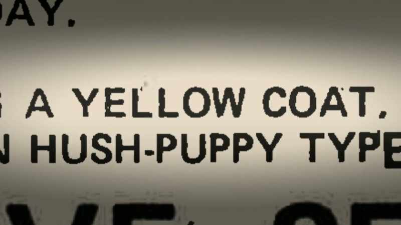 She had on a yellow raincoat