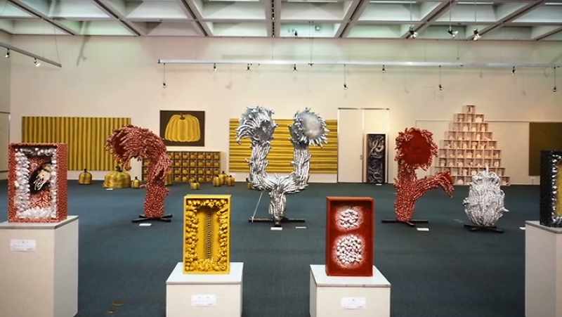 She showed at the Fuji TV gallery