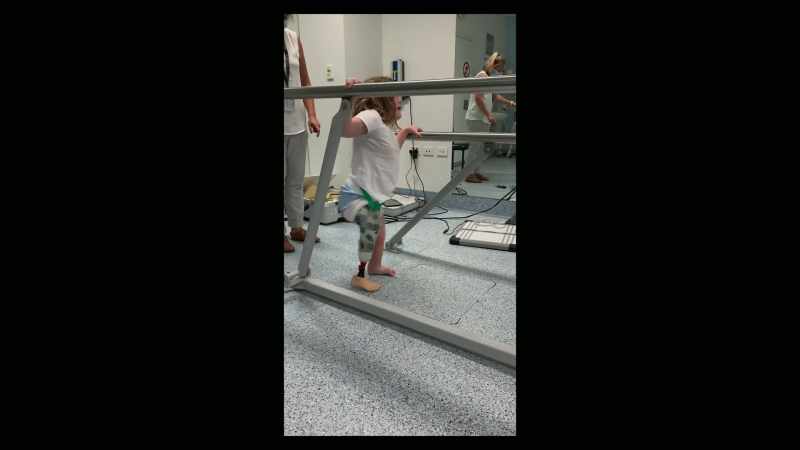 She still uses a powered wheelchair to get around