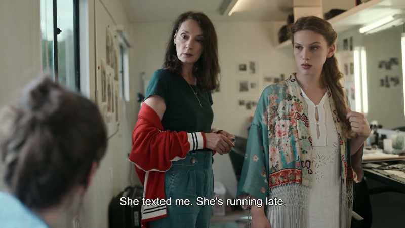 She texted me. She's running late
