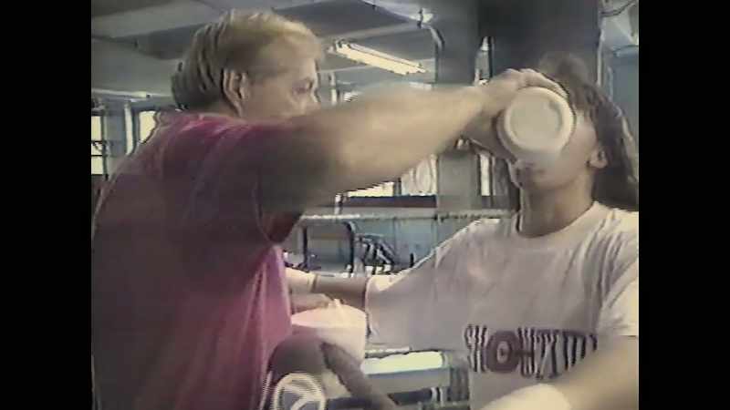 She is the professional boxer. He is the trainer. They're a knockout