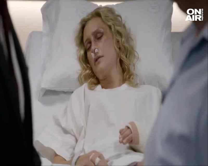 She walked into a door? No, no
