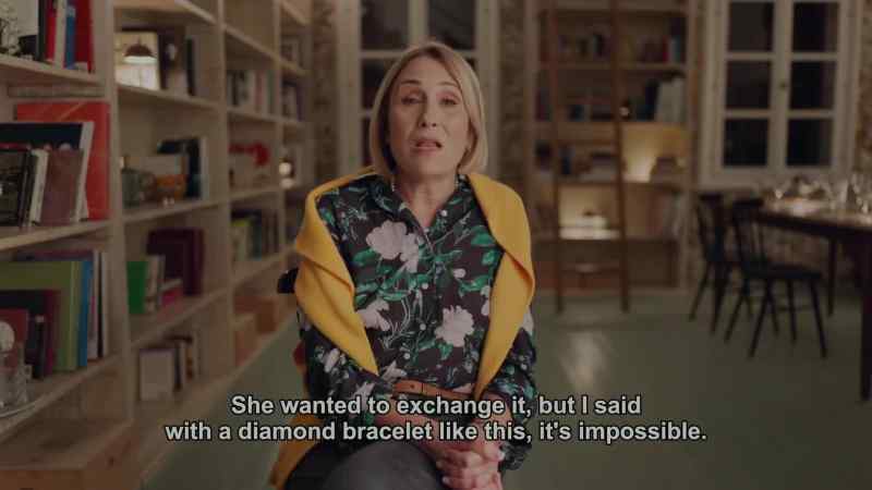 She wanted to change it, but I told her that's impossible for a diamond bracelet like that