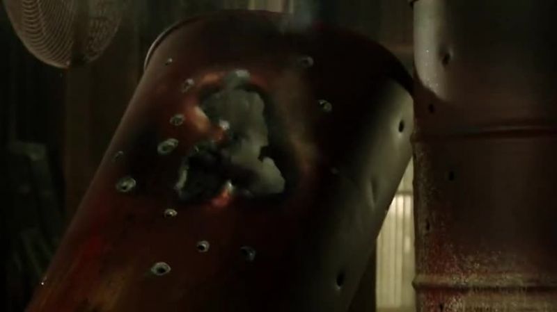 She'll be riddled with bullets in a few seconds!