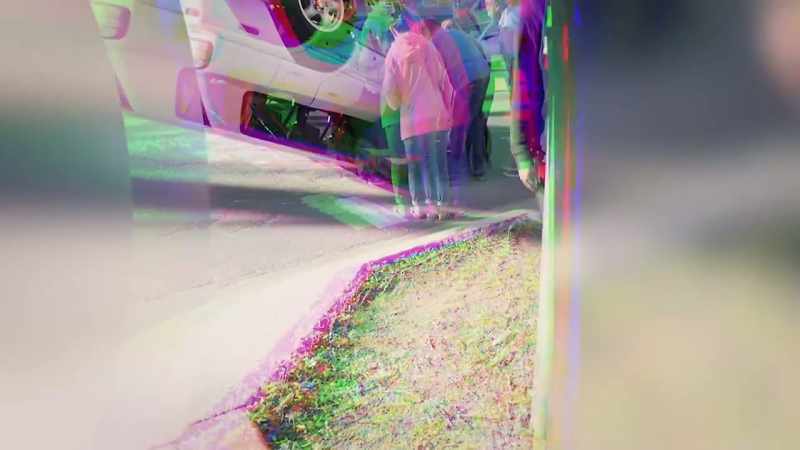 She's been involved in a three‐car collision