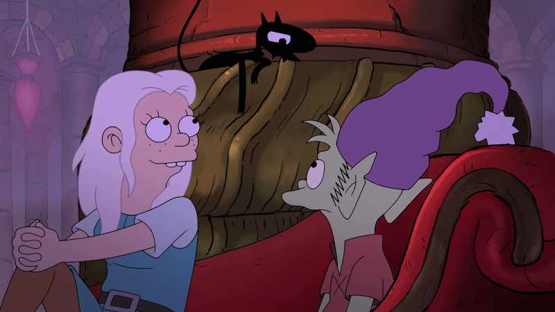 She's got white hair, buck teeth and two blue eyes