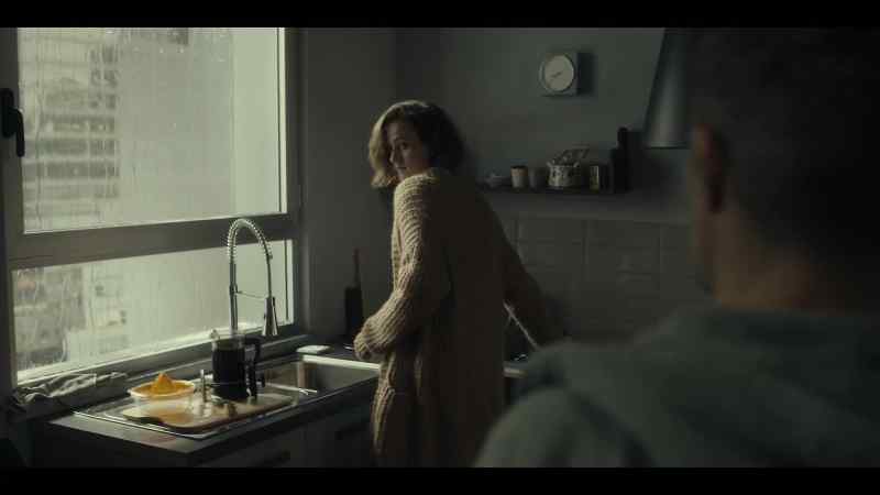 She's in the bedroom