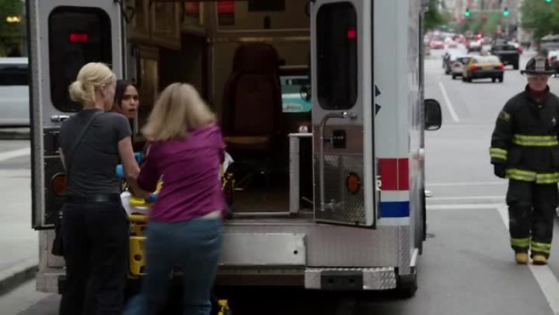 She's okay. She's right over there