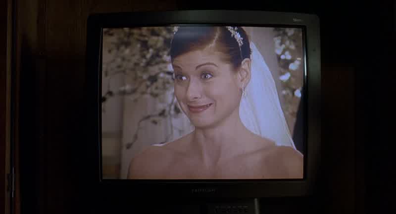 She's smiling