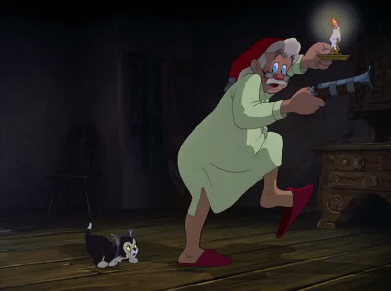Shh! Be careful now, Figaro. He might spring out on us at any time