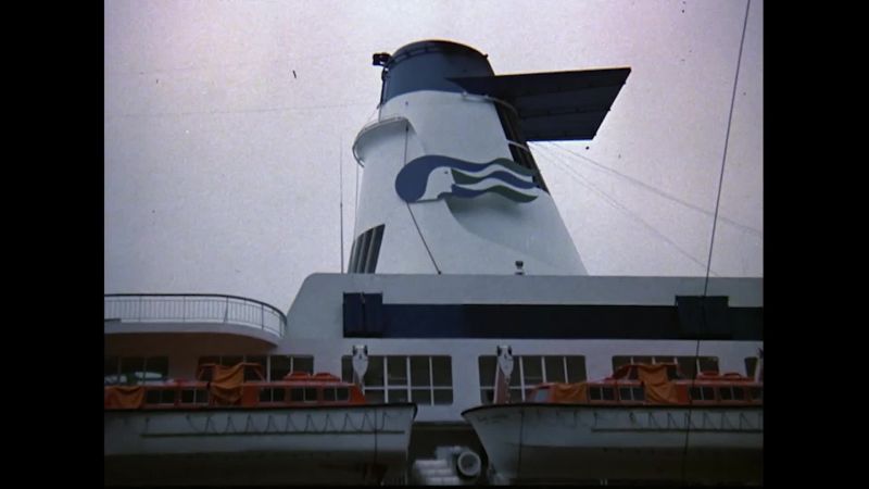 [Ship horn blares]