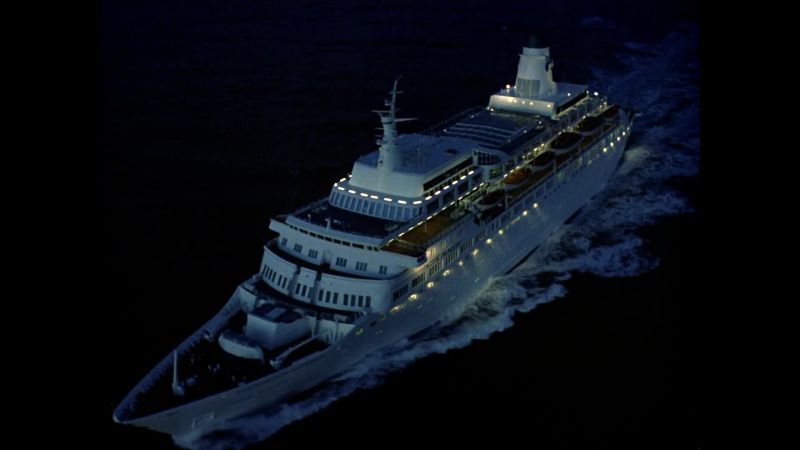 Ship's announcer: The captain's big