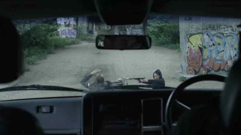Shit, get down! Drive, go!