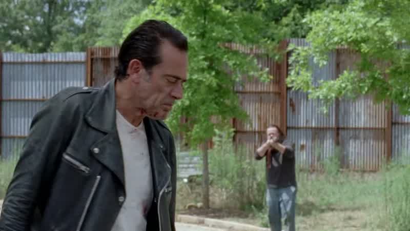 Shit! What the shit?! Shit! You just... You tried to kill me?! You shot Lucille! She got in the way