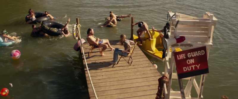 Shouldn't we be facing the water in case someone needs help?