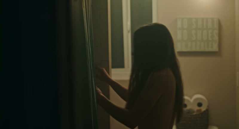 (shower water pattering)