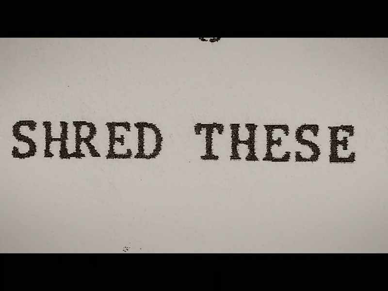 Shred this document after the meeting.