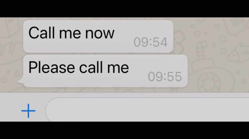 Simon is texting and calling me all the time