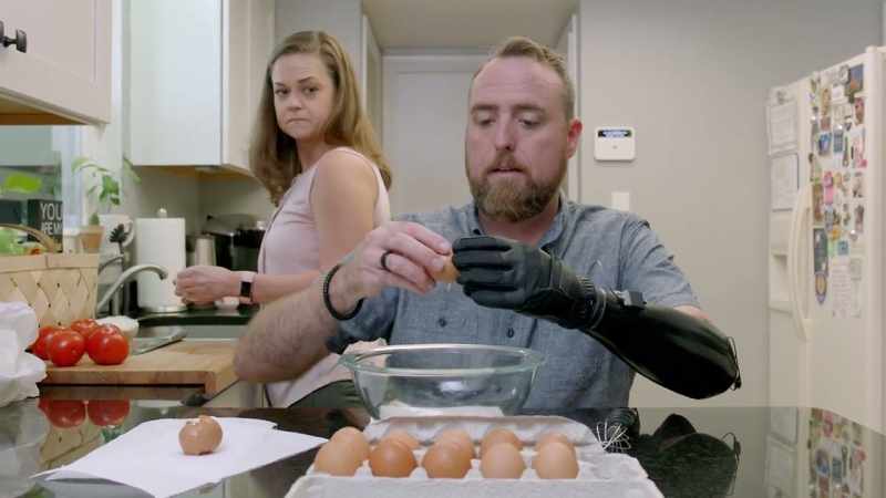 Since I get sensory feedback, I know how hard I'm holding this egg