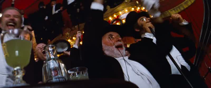 SINGING If life's an awful boreAnd living's just a choreThat you do 'cause death's not much funI've just the antidoteAnd though l mustn't gloatAt the Moulin Rouge You'll have funSo scratch that little