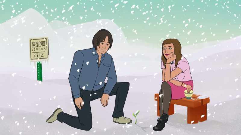 [ Singing softly in Japanese ]