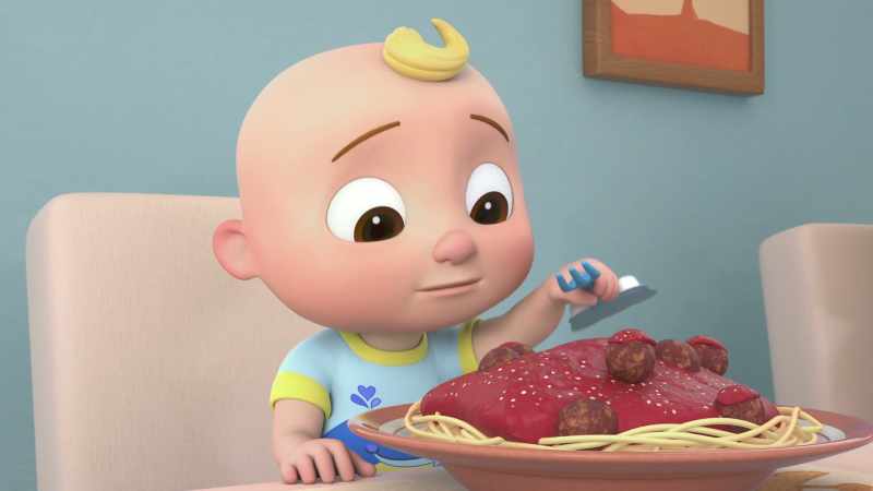 [singing] ♪ The spaghetti doesn't like my fork ♪