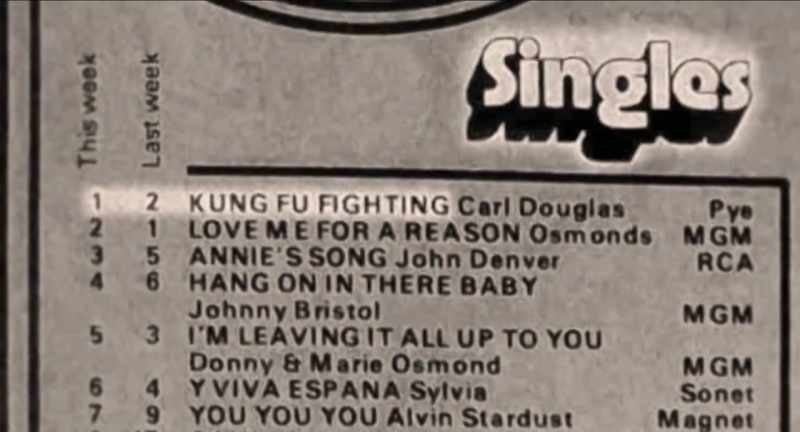 Singles KUNG FU FIGHTING Carl Douglas