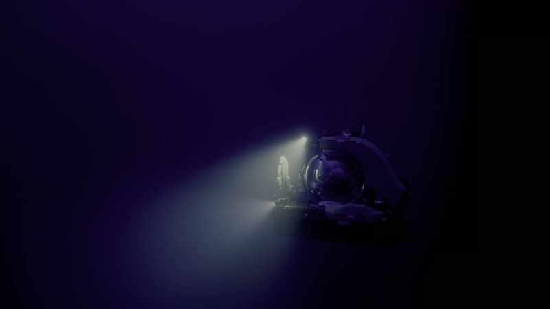 Six hundred feet down, we enter an alien world
