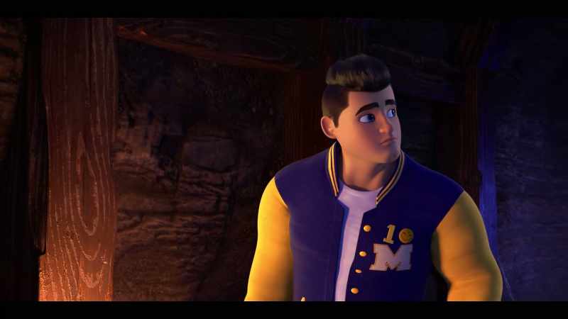 [skeleton laughs] -[Chris yelps]