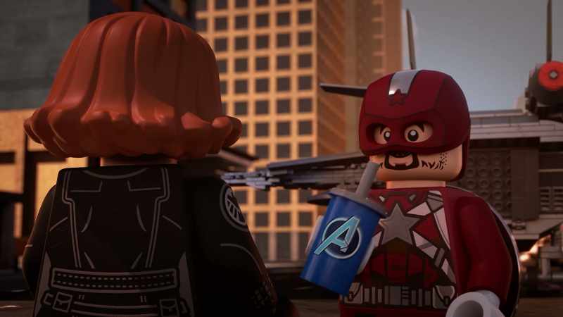 [slurps] - [Thor thuds, laughs]