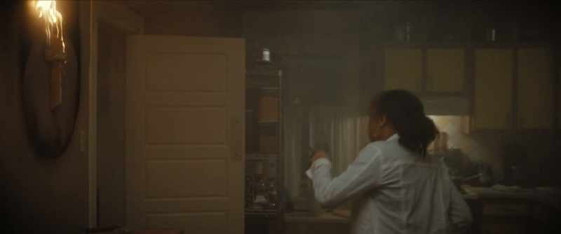 [smoke alarm continues beeping]