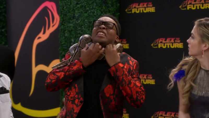 Snake still on throat