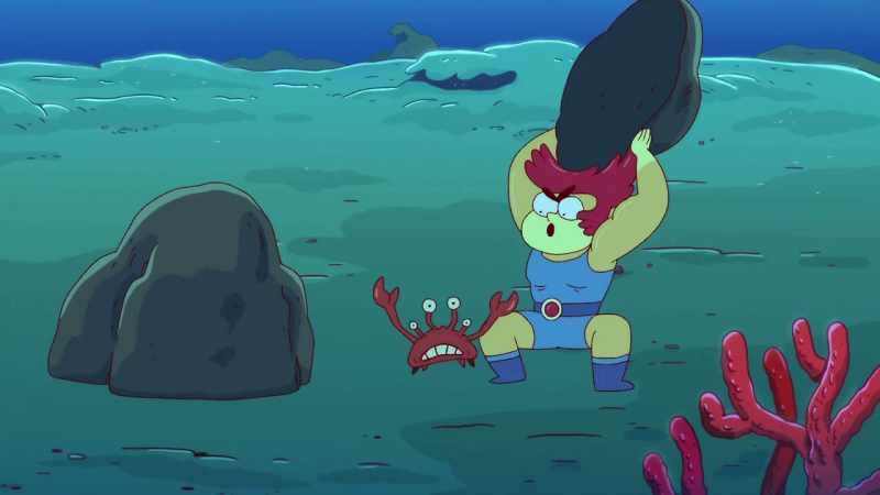 [Snarf meowing] -[crab panting]