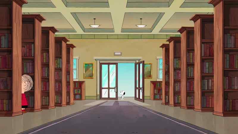 Snoopy, since this is your first time in a library