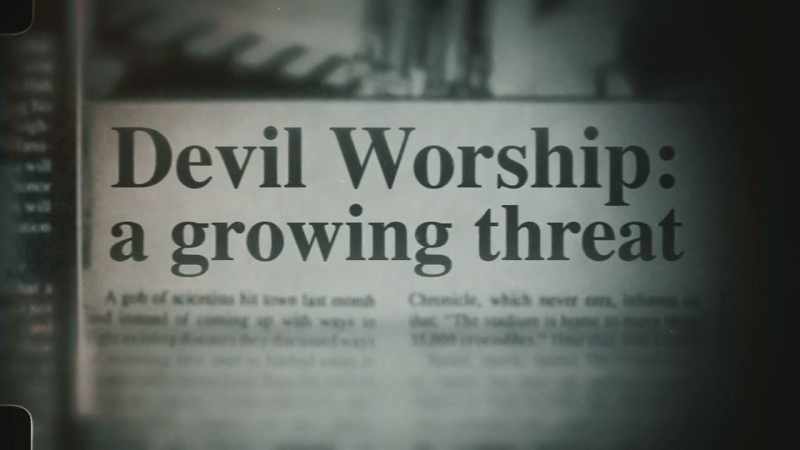 So when anyone talked about Satanism, that's immediately what you thought of