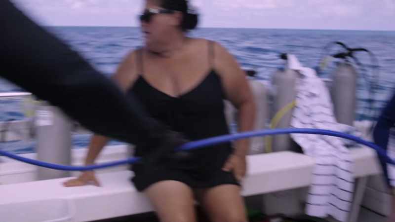 So, they attach this wire going to a box on the boat on the surface