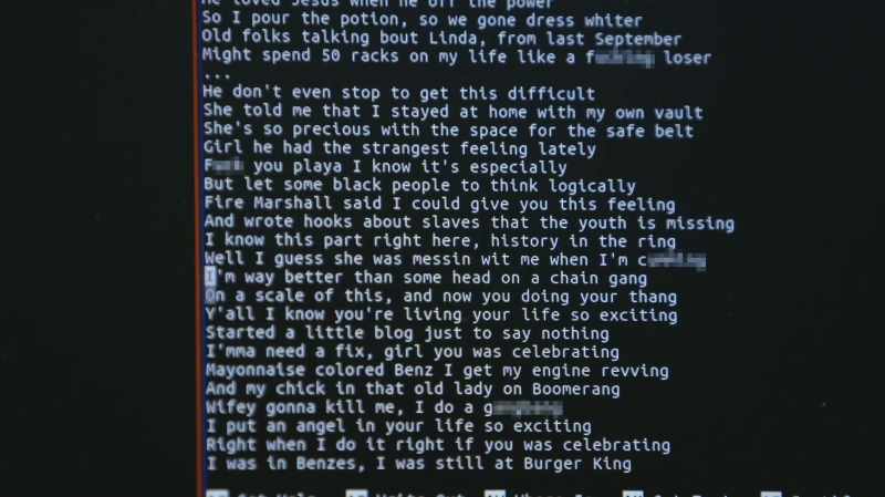 So basically, I taught a neural network how to write raps and rhyme them like