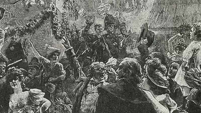 So it becomes a triumphal procession itself