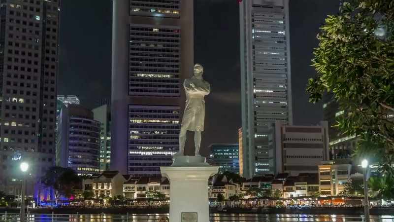 So they build a statue of raffles