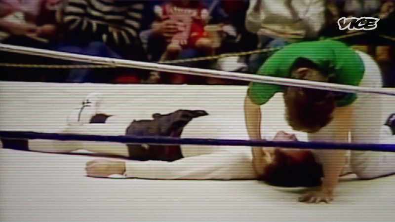 So Calhoun goes over and he bends down, and I can see Calhoun talking to him