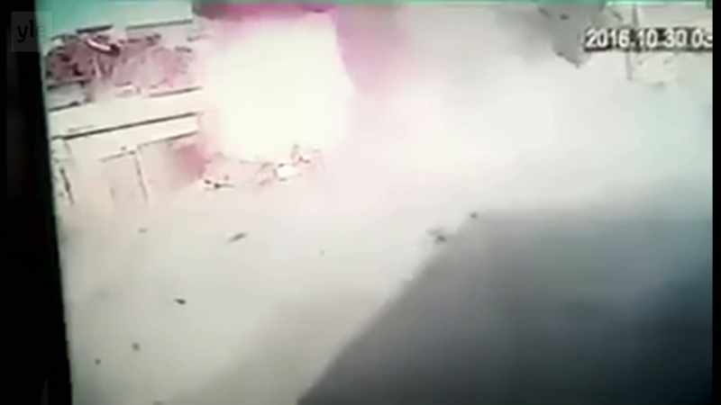 So, this car explodes and there's no one nearby