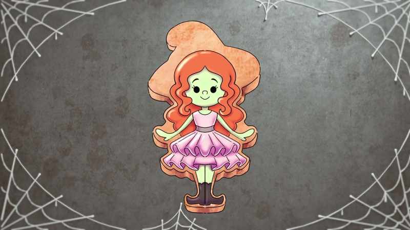 So my creepy to cute witch