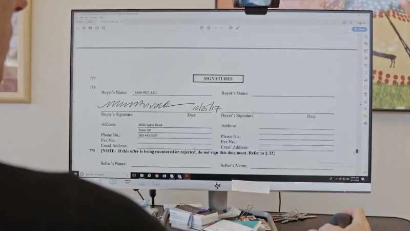 So, we executed the contract and sent it