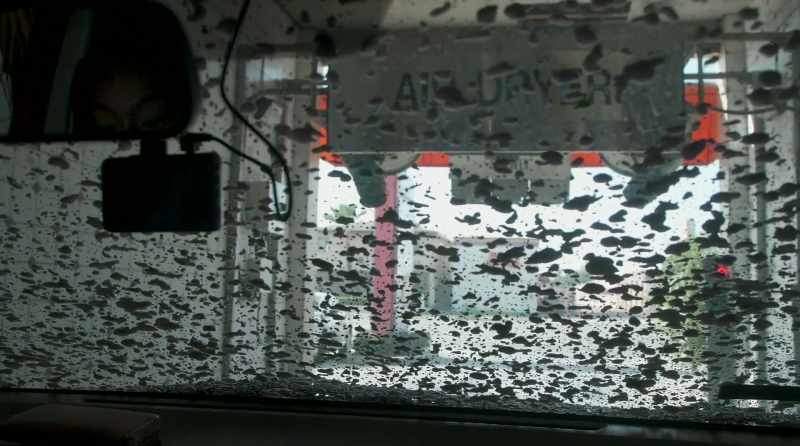 So my favorite part about going through the carwash