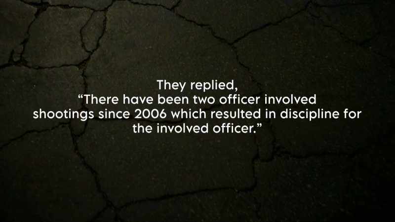 So having an officer being held accountable